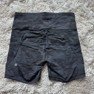 Lululemon Black Camo Biker Shorts